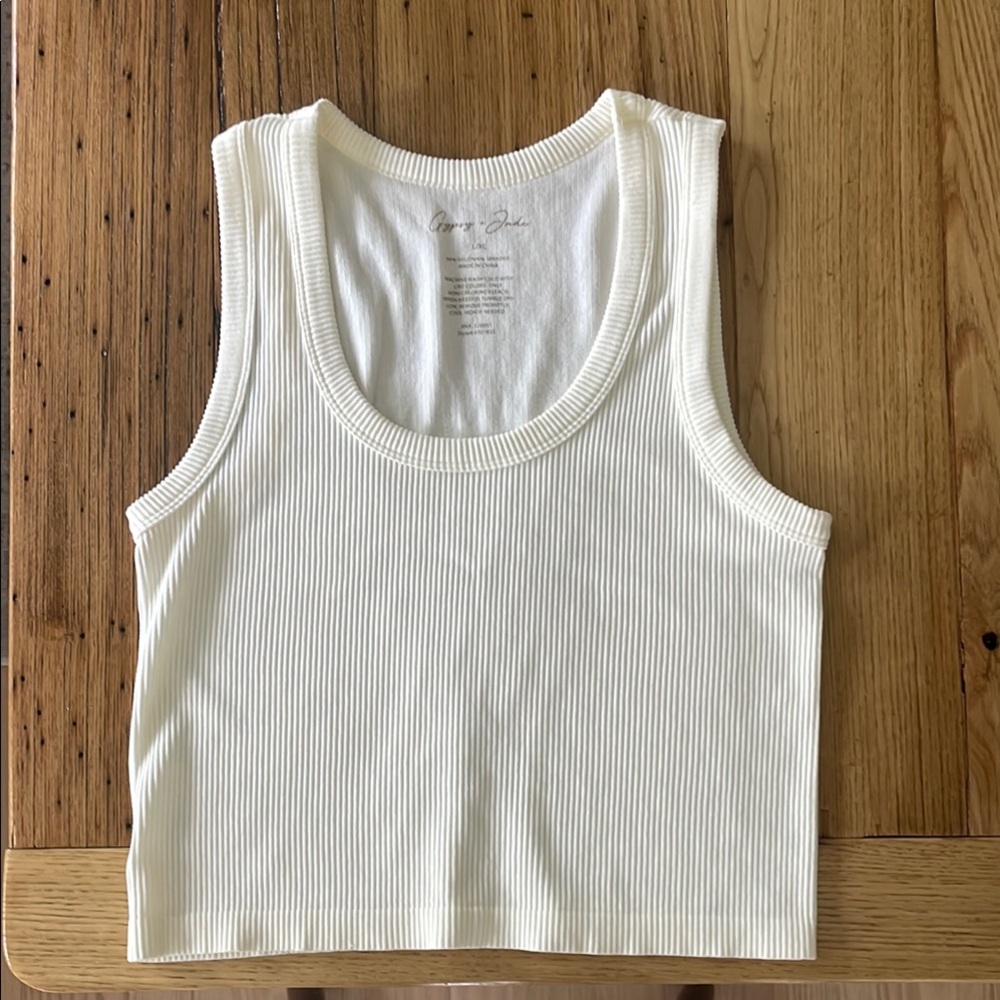 Gypsy + Jade L/XL Off White Tank Top
